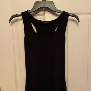 Basic black razor back tank top